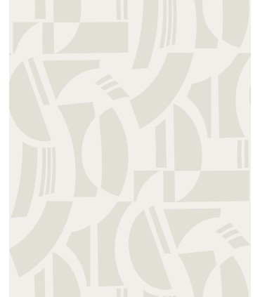4034-87384 - Carter Cream Geometric Flock Wallpaper by Scott Living