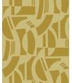 4034-87382 - Carter Gold Geometric Flock Wallpaper by Scott Living