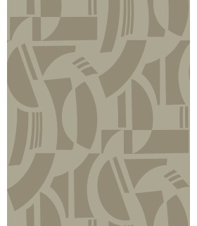 4034-87383 - Carter Light Brown Geometric Flock Wallpaper by Scott Living