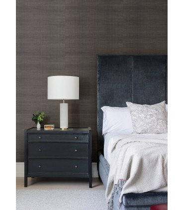 4034-72107 - Colcord Charcoal Sisal Grasscloth Wallpaper by Scott Living