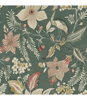 4034-26792 - Crestwood Green Crowned Crane Wallpaper by Scott Living