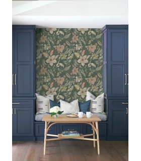 4034-26792 - Crestwood Green Crowned Crane Wallpaper by Scott Living