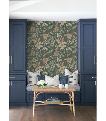 4034-26792 - Crestwood Green Crowned Crane Wallpaper by Scott Living