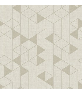 4034-26770 - Fairbank Champagne Linen Geometric Wallpaper by Scott Living