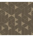 4034-26773 - Fairbank Chocolate Linen Geometric Wallpaper by Scott Living