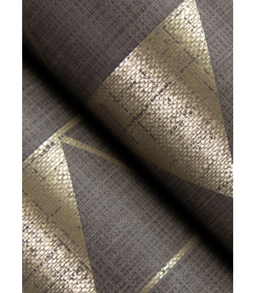 4034-26773 - Fairbank Chocolate Linen Geometric Wallpaper by Scott Living