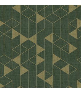 4034-26774 - Fairbank Evergreen Linen Geometric Wallpaper by Scott Living