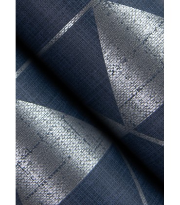 4034-26775 - Fairbank Navy Linen Geometric Wallpaper by Scott Living