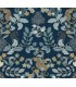 4034-72133 - Getty Navy Jungle Damask Wallpaper by Scott Living