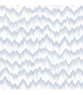 4034-26777 - Holmby Light Blue Brushstroke Zigzag Wallpaper by Scott Living by Scott Living