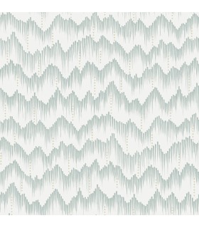 4034-26776 - Holmby Seafoam Brushstroke Zigzag Wallpaper by Scott Living by Scott Living