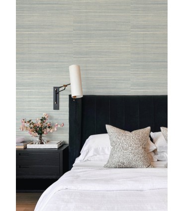 4034-72111 - Kenter Aqua Sisal Grasscloth Wallpaper by Scott Living