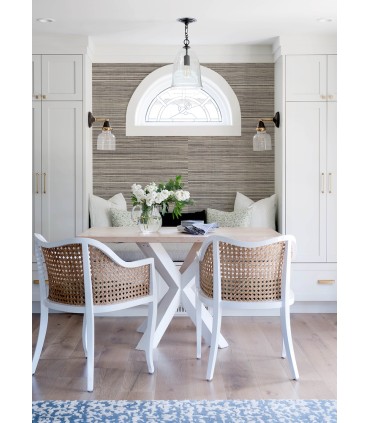 4034-72113 - Kenter Black Sisal Grasscloth Wallpaper by Scott Living