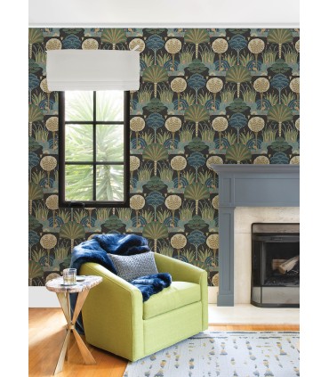 4034-72120 - Mandeville Multicolor Tropical Paradise Wallpaper by Scott Living