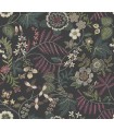 4034-72138 - Marilyn Black Floral Trail Wallpaper by Scott Living