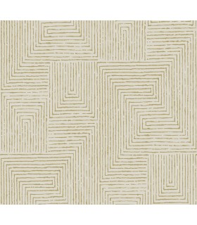 4034-72142 - Mortenson Gold Geometric Wallpaper by Scott Living