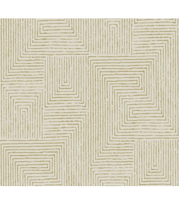 4034-72142 - Mortenson Gold Geometric Wallpaper by Scott Living