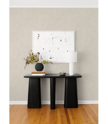 4034-72141 - Mortenson Light Grey Geometric Wallpaper by Scott Living