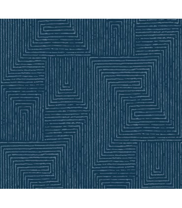 4034-72144 - Mortenson Navy Geometric Wallpaper by Scott Living