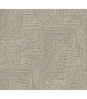 4034-72140 - Mortenson Taupe Geometric Wallpaper by Scott Living