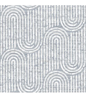 4034-26788 - Trippet Blue Zen Waves Wallpaper by Scott Living