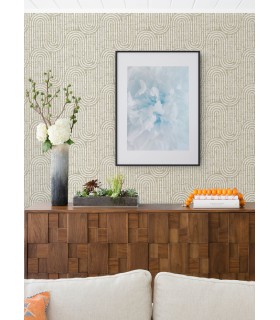 4034-26786 - Trippet Light Brown Zen Waves Wallpaper by Scott Living