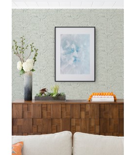 4034-26789 - Trippet Sage Zen Waves Wallpaper by Scott Living