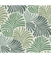 4034-72127 - Trousdale Green Fanning Flora Wallpaper by Scott Living