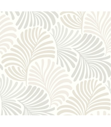 4034-72129 - Trousdale Neutral Fanning Flora Wallpaper by Scott Living