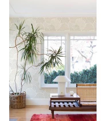 4034-72129 - Trousdale Neutral Fanning Flora Wallpaper by Scott Living