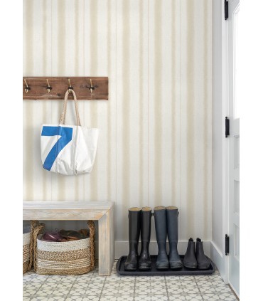 4121-26907 - Alena Beige Soft Stripe Wallpaper by A Street