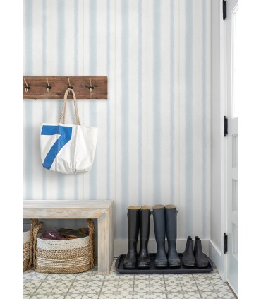 4121-26910 - Alena Sky Blue Soft Stripe Wallpaper by A Street