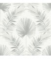 4121-26915 - Calla Grey Painted Palm Wallpaper by A Street