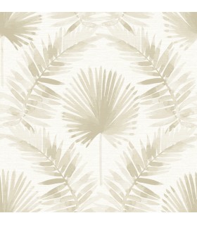 4121-26913 - Calla Taupe Painted Palm Wallpaper by A Street