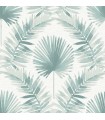 4121-26912 - Calla Teal Painted Palm Wallpaper by A Street