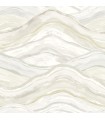 4121-26926 - Dorea Champagne Striated Waves Wallpaper by A Street