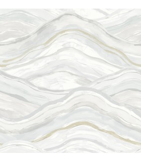 4121-26925 - Dorea Light Blue Striated Waves Wallpaper by A Street