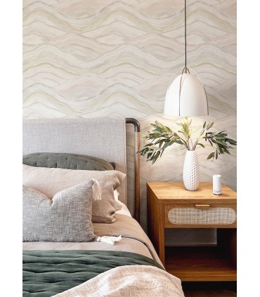 4121-26923 - Dorea Pastel Striated Waves Wallpaper by A Street