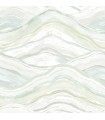 4121-26924 - Dorea Sea Green Striated Waves Wallpaper by A Street