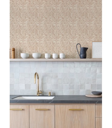 4121-26919 - Elma Rust Fiddlehead Wallpaper by A Street