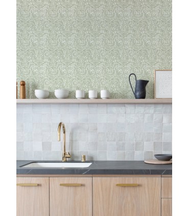 4121-26922 - Elma Sage Fiddlehead Wallpaper by A Street