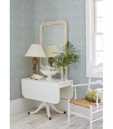 4121-26918 - Elma Sky Blue Fiddlehead Wallpaper by A Street