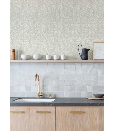 4121-26920 - Elma Taupe Fiddlehead Wallpaper by A Street