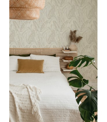 4121-26950 - Fildia Taupe Botanical Wallpaper by A Street