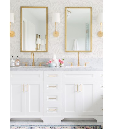 4121-26902 - Helene Pink Geometric Lines Wallpaper by A Street