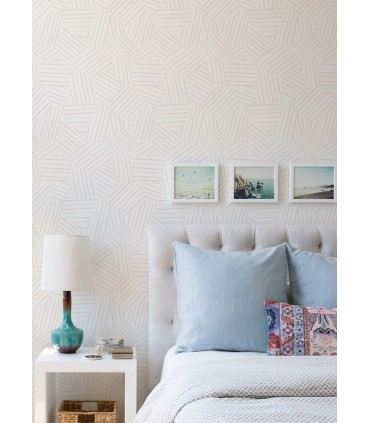 4121-26902 - Helene Pink Geometric Lines Wallpaper by A Street