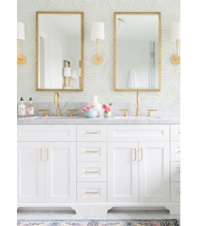 4121-26900 - Helene Sage Geometric Lines Wallpaper by A Street