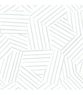 4121-26904 - Helene Sky Blue Geometric Lines Wallpaper by A Street