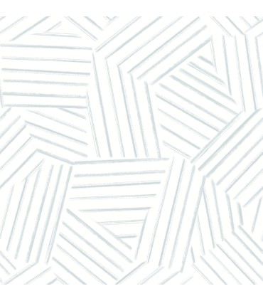 4121-26904 - Helene Sky Blue Geometric Lines Wallpaper by A Street