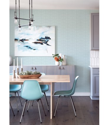 4121-26932 -Hesper Sky Blue Geometric Wallpaper by A Street
